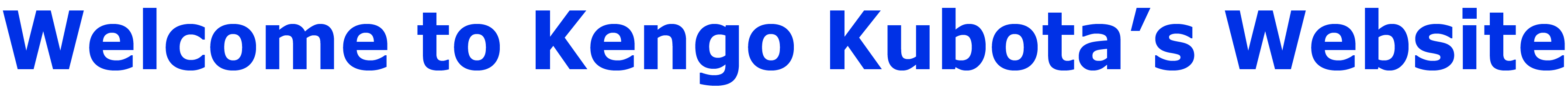 Welcome to Kengo Kubota's Website